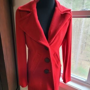 Red wool coat